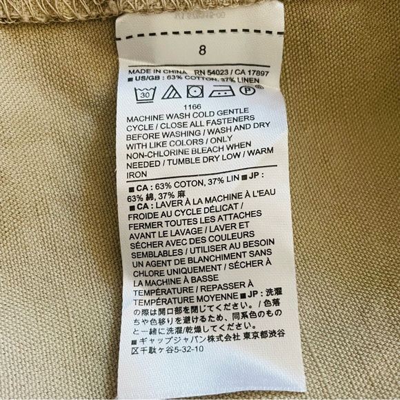 NWT Banana Republic Steppe Linen Blend Mini Skirt in Maverick Tan Khaki Size 8 - Picture 7 of 7
